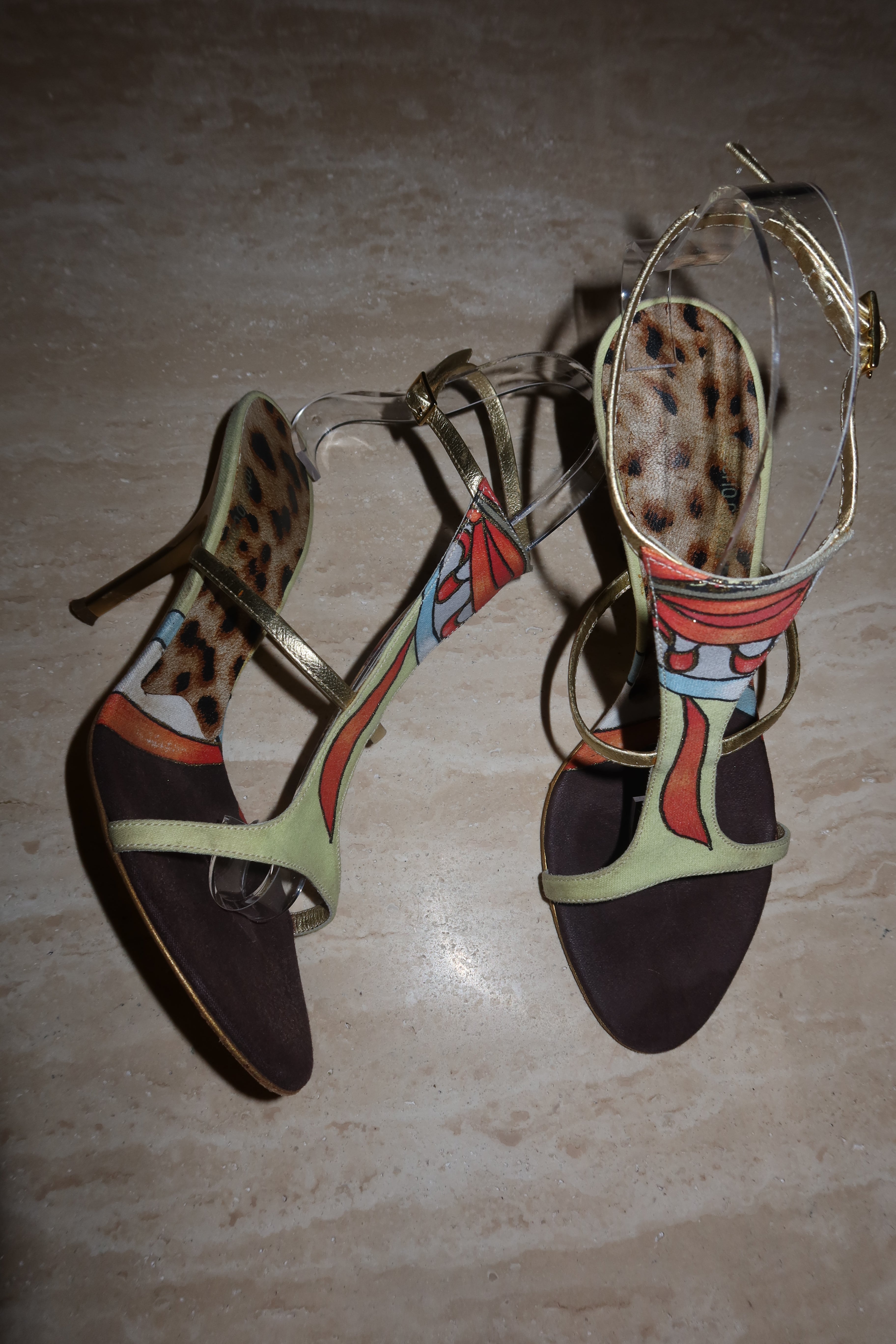 Roberto Cavalli Leopard Strappy Heel