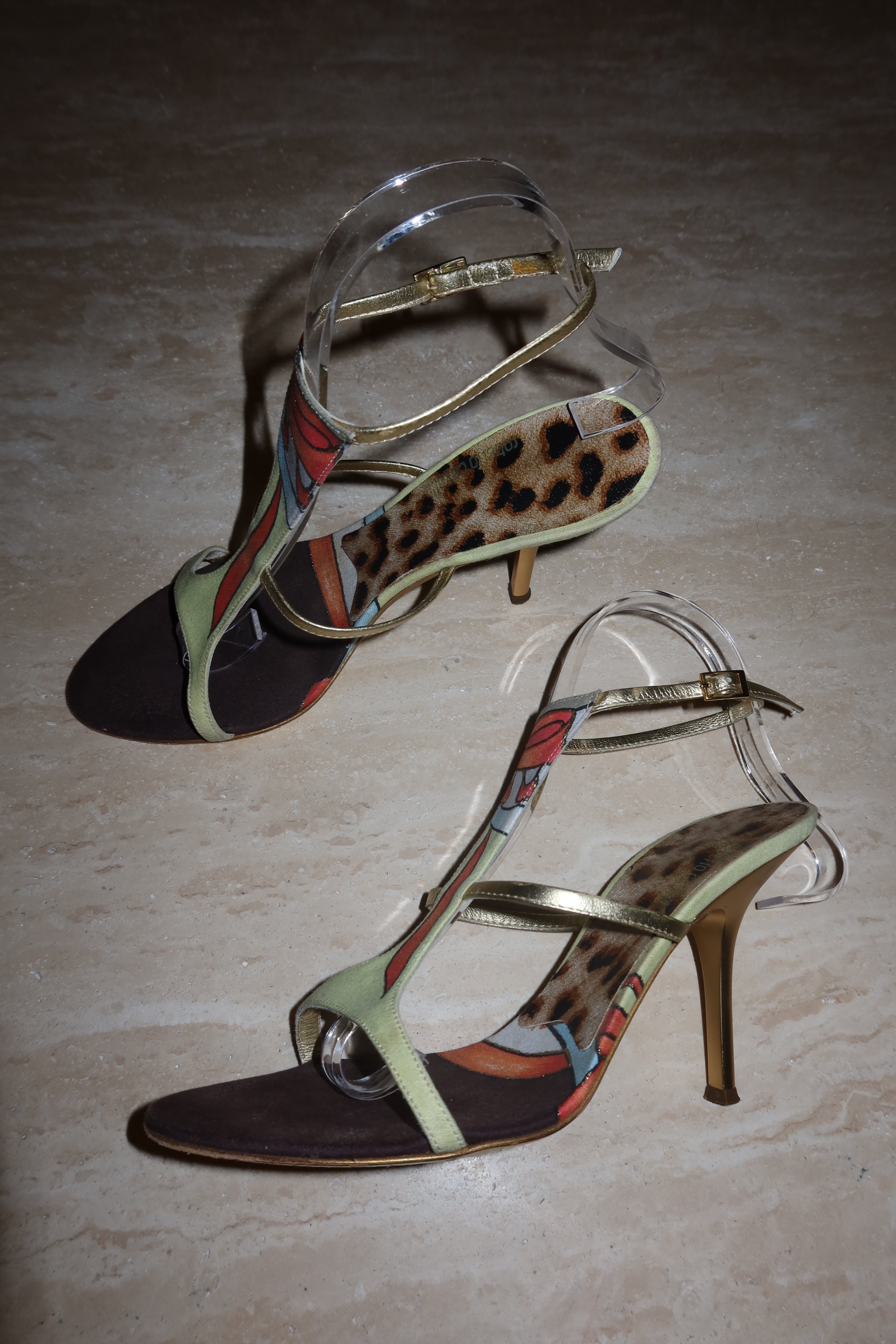 Roberto Cavalli Leopard Strappy Heel