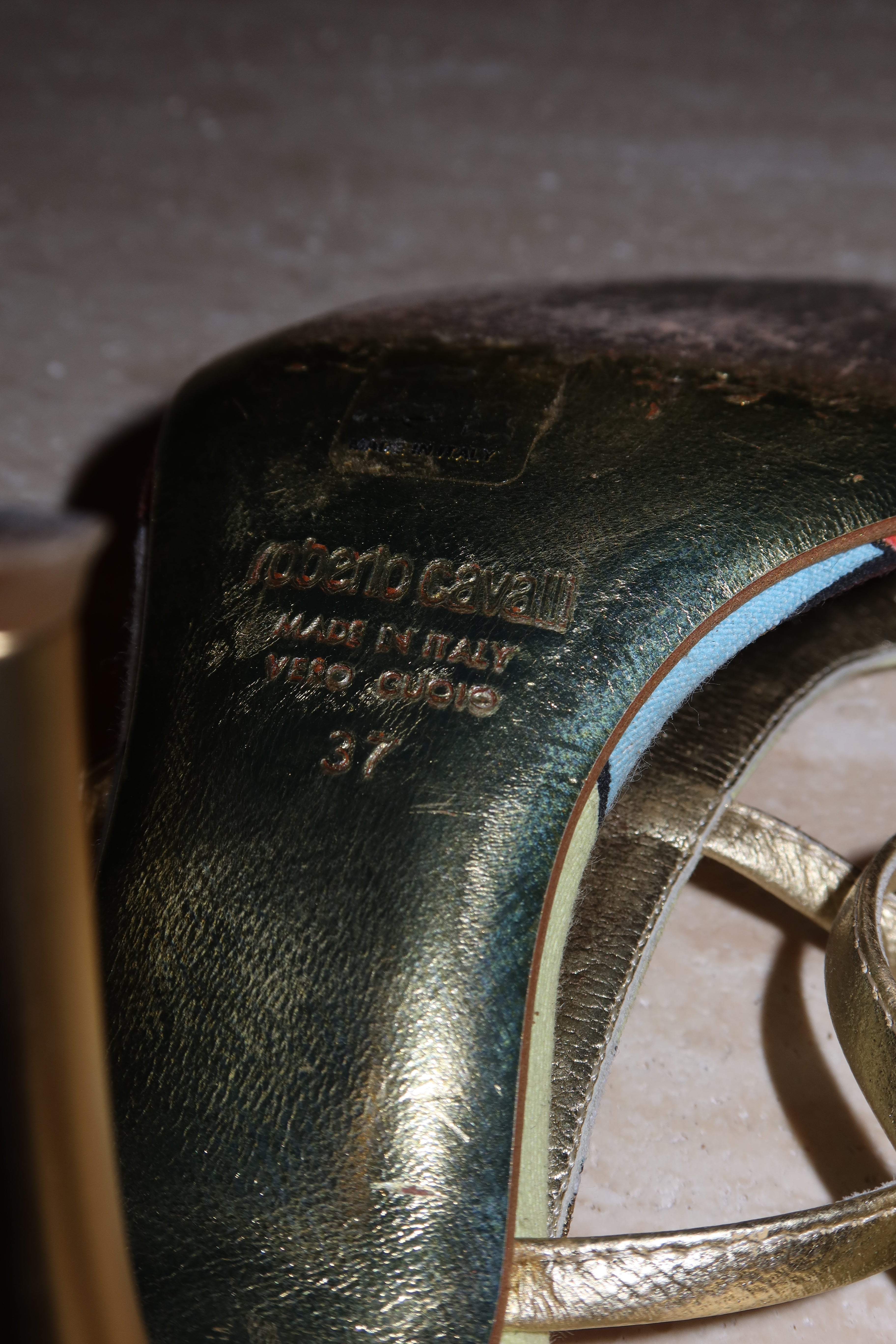 Roberto Cavalli Leopard Strappy Heel